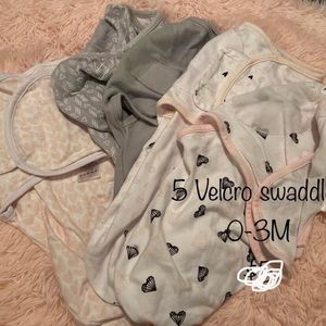 5 Velcro swaddles
